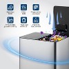 Dual Compartments Trash Can, 2x4 Gallon Stainless Steel Step-on Garbage Can with Removable Inner Buckets & Soft-Close Lid for Kitchen, Office, Silver - 2 of 4