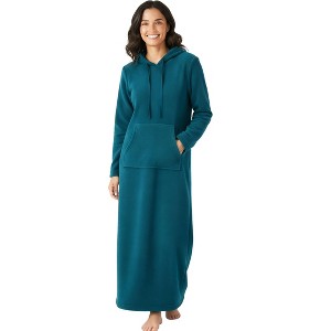 ankle length sweatshirt dress Modest Maxi Sweatshirt Dress - FARES - Taupe - Half Zip Opening main image 1