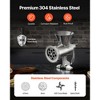 VEVOR Manual Meat Grinder, 304 Stainless Steel Hand Crank Meat Mincer with Steel Table Clamp, Sausage Stuffer, Silver - 4 of 4