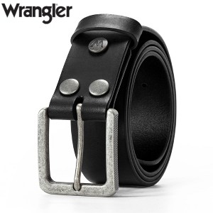 Wrangler Men's Genuine Leather Belt with Removable Sleek Square Center Bar Buckle, 38mm Casual Belt for Jeans, Gift for Men - 1 of 4