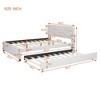 NicBex Queen Size Upholstered Platform Bed with Twin XL Size Trundle for Adults/Boys/Girls - 3 of 4