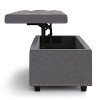 NicBex Linen Storage Ottoman Bench,Storage Ottoman with Tufted Diamond Detail and Nailhead Trim,Storage Bench for Living Room,Bedroom - 4 of 4
