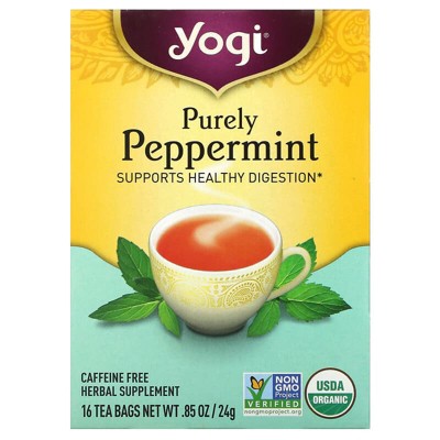 Yogi Tea, Purely Peppermint, Caffeine Free, 16 Tea Bags, 0.85 oz