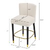 NicBex Modern 27" Bar Stools Set of 2,Counter Height Bar Stools with Gold Footrest,Stool Chair with Padded Seat,Barstools for Island,Home Bars - 3 of 4