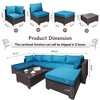 Lycvki Outdoor 7-Piece Wicker Sofa Sets with Cushions and Coffee Table - 3 of 4