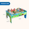 Train Table, 80 Pieces Wooden Kids Activity Toy Table Playset, Tracks, Train, Railway, City, Gift for Toddler Boys Girls - 2 of 4