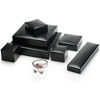 Black Jewelry Set Gift Box, Storage Case for Rings, Earrings, and Necklaces, Presentation Organizer - 2 of 4