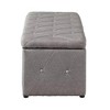 Nicbex 70" Storage Bench Rectangular Storage Ottoman with 2 Ottomans for Entryway Bedroom - 2 of 4