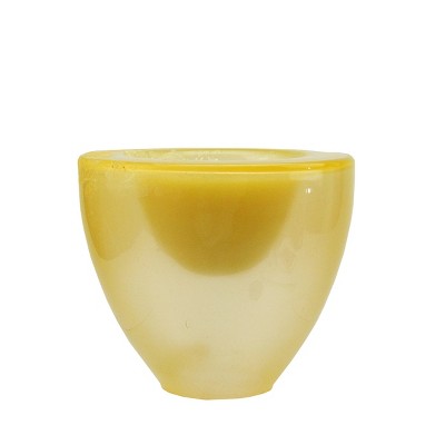 Northlight 6" Yellow Torchiere Shaped Glass Votive Candle Holder with Wax Candle