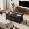 47.2" Modern Coffee Table, Farmhouse Wood Storage Table with Drawers and Open Shelf, Easy Assembly Center Table for Living Room, Balcony, Parlor - 3 of 4