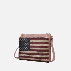 MKF Collection Madeline Printed Flag Vegan Leather Crossbody Bag by Mia K - 1 of 4