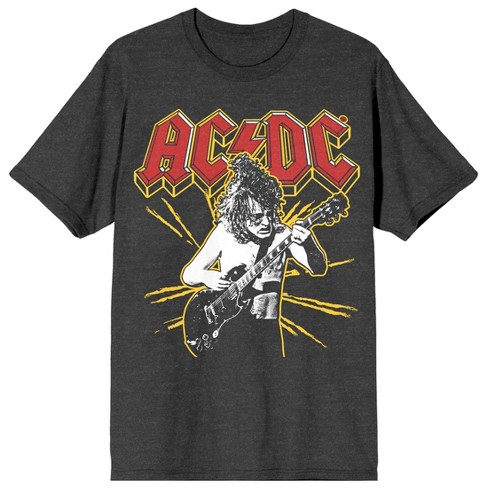 Acdc Yellow Spark Crew Neck Short Sleeve Charcoal Women s T shirt Target