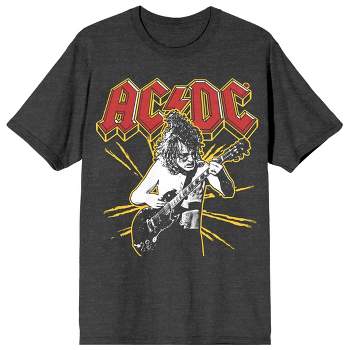 ACDC Yellow Spark Crew Neck Short Sleeve Charcoal Women's T-shirt