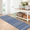 Washable Modern Geometric Printed Rug Non Slip Low Pile Rug Soft Throw Floor Cover Foldable Indoor Carpet for Living Room Bedroom Playroom - 3 of 4