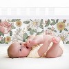 Sweet Jojo Designs + BreathableBaby Breathable Mesh Crib Liner Girl Vintage Floral Pink Green and Yellow - 3 of 4