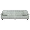 vidaXL Sofa Bed Light grey Velvet (100% polyester), plywood Large - 3 of 4