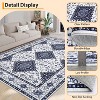 Washable Runner Rug, Vintage Printed Hallway Carpet, Non-Slip Low Pile Soft Oriental Accent Rug for Kitchen, Entryway, Laundry, - 3 of 4