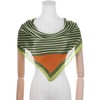 Elerevyo Women's Striped Satin Square Silk Scarves Neckerchief 35.4"x35.4" - 2 of 4