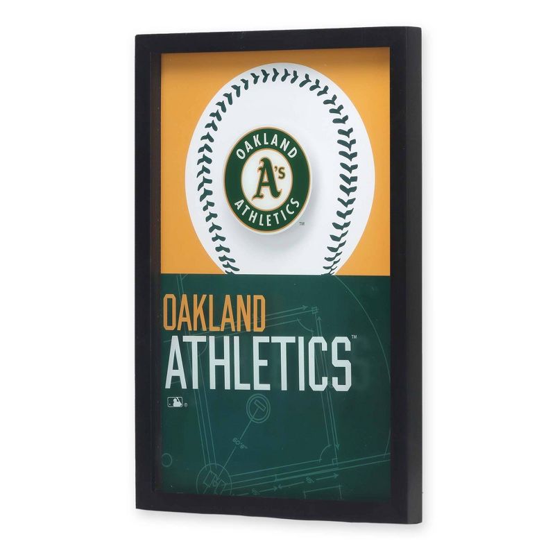 MLB Oakland Athletics Baseball Logo Glass Framed Panel, 2 of 5