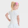 Grayson Mini Toddler Girls' Ribbed White Capri LemonT-Shirt - White - 3 of 4