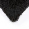 HomeRoots Set of Two 18" Black Sheepskin Throw Pillows - 4 of 4