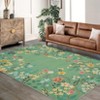 Hallway Runner Rug, Non-Slip Washable Bathroom & Kitchen Runner Rug, Low-Pile Soft Botanical Runner Rug for Girls' Bedroom, Laundry Room, Bedside - 3 of 4