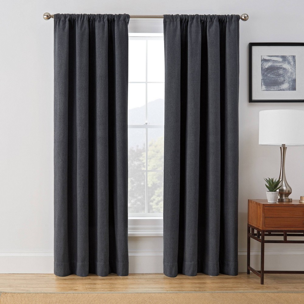 Brookstone63x50 Harvey Room Darkening Window Curtain Panel Indigo Brookstone Dailymail