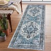 Washable Vintage Floral Area Rug, Traditional Low Pile Carpet, Stain Resistant Non Slip Rug for Living Room, Bedroom, Dining Room, and Office - 3 of 4