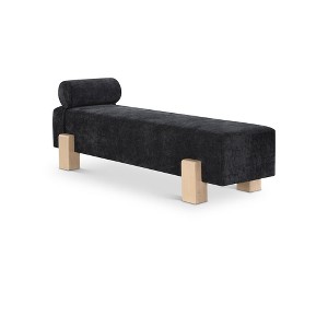 Meridian Furniture,Edison Chenille Fabric Bench - 1 of 4