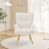 FERPIT Accent Chair Wingback Design with Rubberwood Legs & Levelers - 2 of 4