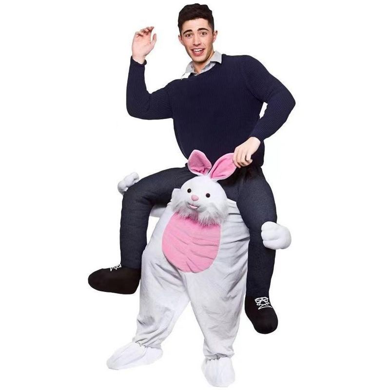 Adult Ride on Bunny Halloween Costume, 1 of 2