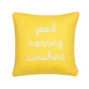 Yellow Good Morning Sunshine Pillow - Levtex Home - 1 of 3