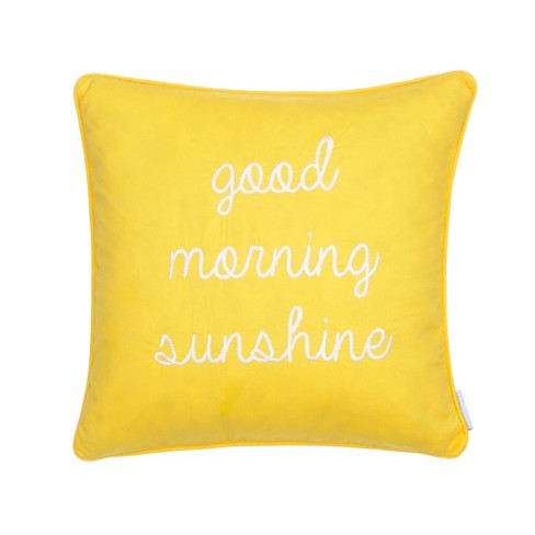 Yellow Good Morning Sunshine Pillow - Levtex Home - image 1 of 3