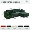 MAXYOYO Modular Sectional Sofa Couch, L Shaped Modern Cloud Couch with 1 Ottoman, Sofa in A Box - 2 of 4