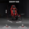 Dardoo Flight Game Cockpit With Red Seat And Racing Simulator Mount,Compatible with Thrustmaster HOTAS WARTHOG,Not Included pedal, Throttle,Joystick - 3 of 4