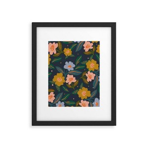 16"x20" Oris Eddu Floral Pattern II Black Framed Canvas Wall Art - Deny Designs: Modern Abstract Art, MDF Composite Frame, Offset Print - 1 of 4
