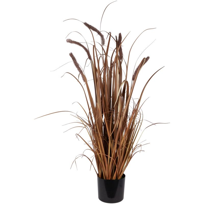 Northlight 40" Potted Brown Artificial Onion Grass Plant, 1 of 6