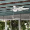 Hunter 60" Overton Lighted Ceiling Fan Matte White Finish - 10 Blades, DC Motor, Wall Control, Damp Rated, LED Light Kit Included - 3 of 4