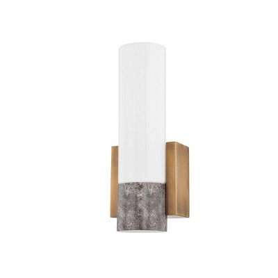 Troy Lighting Fremont 1 - Light Wall Light in  Patina Brass Opal Shade