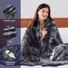 Inhand Heated Blanket Electric Throw - 50"x60" Tie-dyed Flannel Heating Blanket Throw Auto-Off 10 Heat Level Over-Heat Protection - 2 of 4
