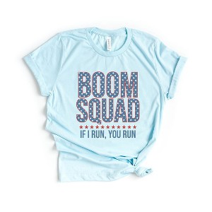 Simply Sage Market Women's Boom Squad Varsity Stars Short Sleeve Graphic Tee - 1 of 3