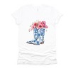 Simply Sage Market Cowboy Boots Floral Short Sleeve Tee - 2 of 4