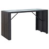 vidaXL Garden Bar Set Black, Cream White - 2 of 4