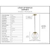Urban Ambiance Luxury Minimalist Pendant 10.5''H x 10''W,  Brushed Bronze Finish,  Canton Collection, UHP4014 - 3 of 4