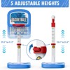 Skirfy 3 in 1 Kids Basketball Hoop and T Ball Set for Kids with Automatic Pitching Machine, Adjustable Height Basketball Hoop Blue - 4 of 4
