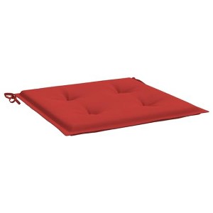 vidaXL Outdoor Garden Chair Cushions - Set of 6, Red, Oxford Fabric, Comfortable Seat Cushions with Securing Ropes - 1 of 4