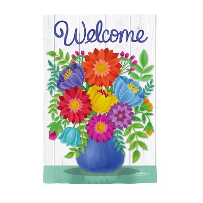 Evergreen Flag Bring Me Flowers Garden Suede Flag 12.5 x 18 Inch Double Sided Durable Outdoor Flag For Homes and Gardens