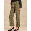 INSPIRE CHIC Women's Plaid Elastic Waist Casual Work Office Long Pants - 3 of 4