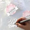 Big Dot of Happiness Pink Winter Wonderland - Holiday Snowflake Birthday Party and Baby Shower Clear Goodie Favor Bags - Treat Bags With Tags 12 Ct - 3 of 4