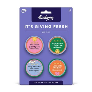 Fred & Friends 4pk Luckyoo Giving Fresh Bag Clips - 1 of 2